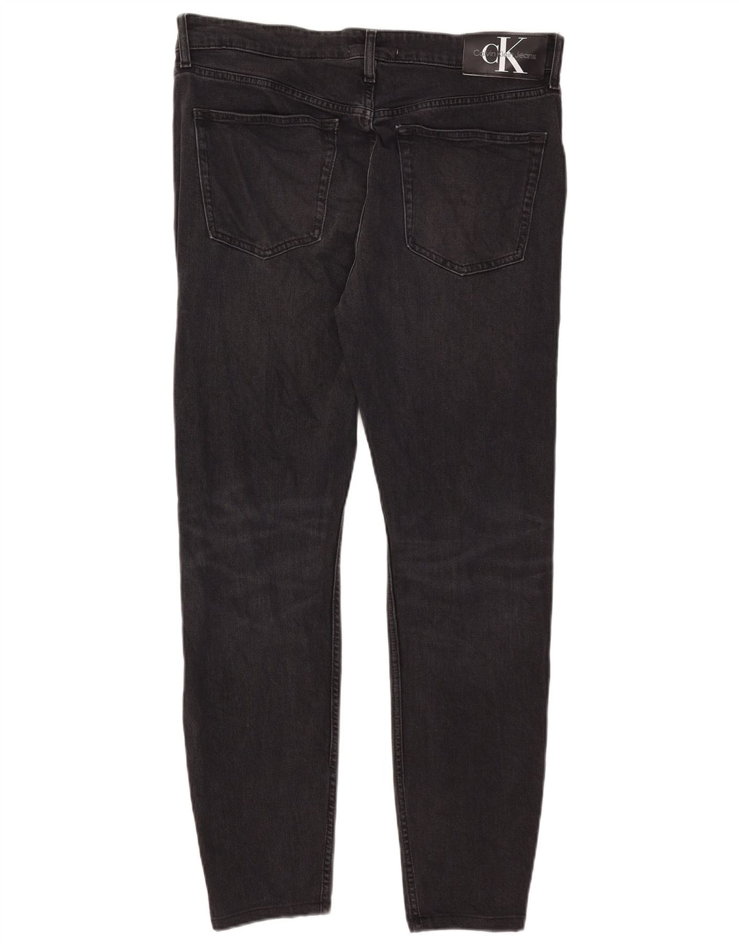 Calvin Klein Herren Slim Jeans W33 L32 Schwarze Baumwolle