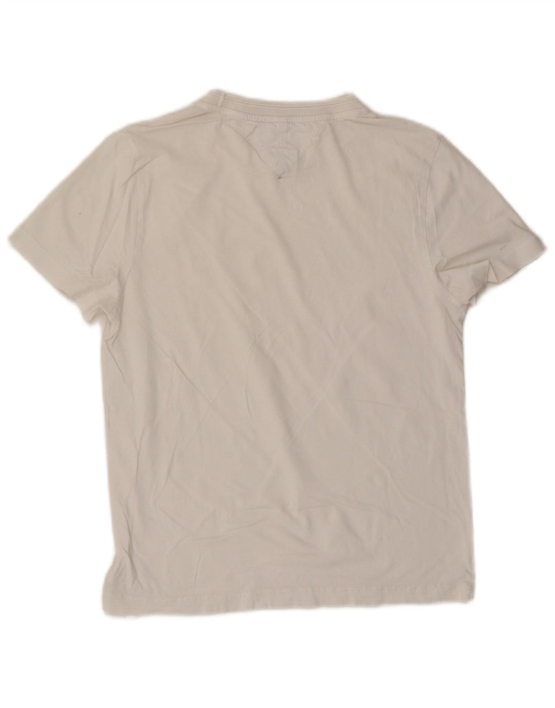 TOMMY HILFIGER Damen T-Shirt Top UK 10 Small Weiße Baumwolle