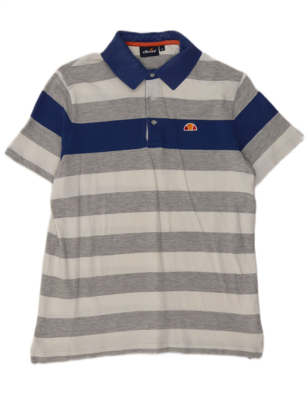 ELLESSE Herren Rugby-Poloshirt Mittelgrau gestreift