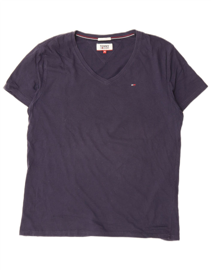 Tommy Hilfiger Herren-T-Shirt mit normaler Passform, mittelmarineblaue Baumwolle