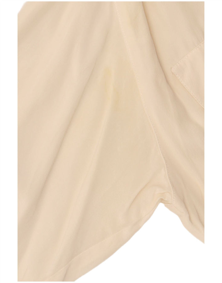 VINTAGE Damen Hemd UK 12 Medium Off White