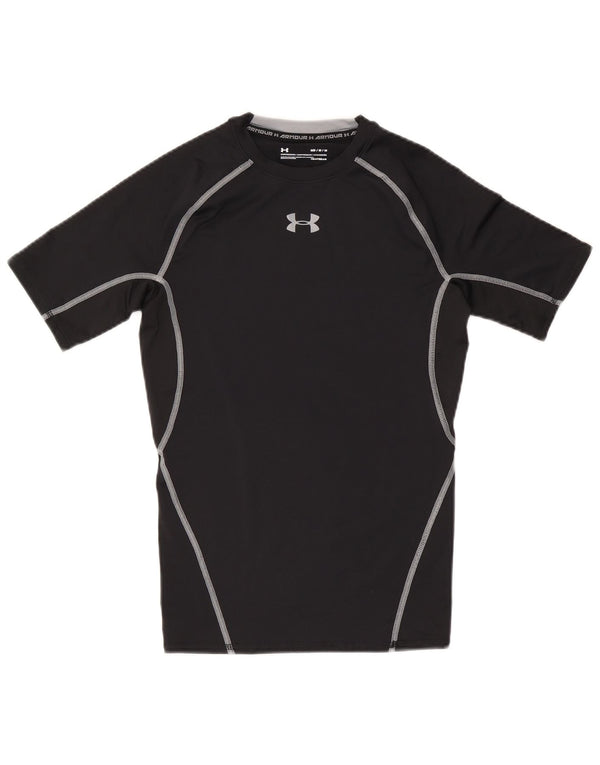 Under Armour Mens Heat Gear Graphic T-Shirt Top Medium Black Polyester