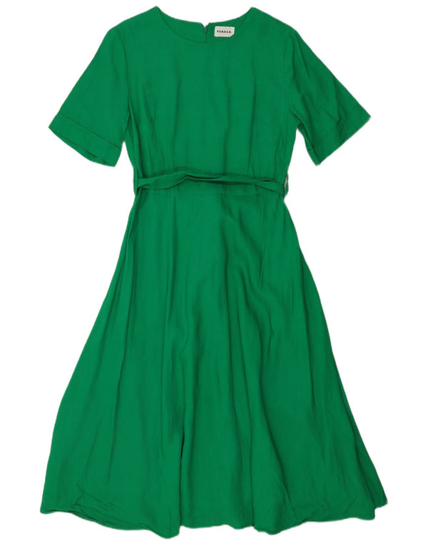 Parosh Damen Maxikleid UK 10 Small Grüne Viskose