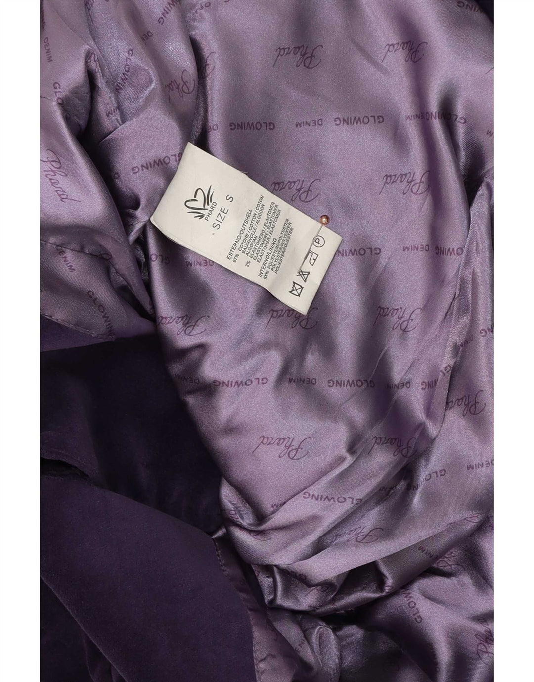 Phard Damen-Blazer aus Samt mit 2 Knöpfen, Gr. 10, Größe S, Lila, Baumwolle