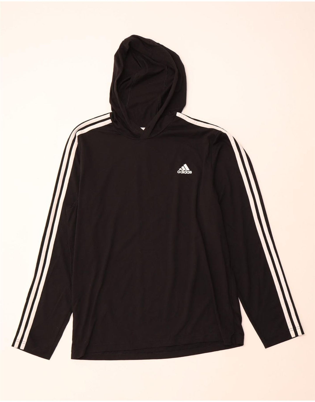 ADIDAS Herren Aeroready Kapuzenoberteil Langarm Großes schwarzes Polyester