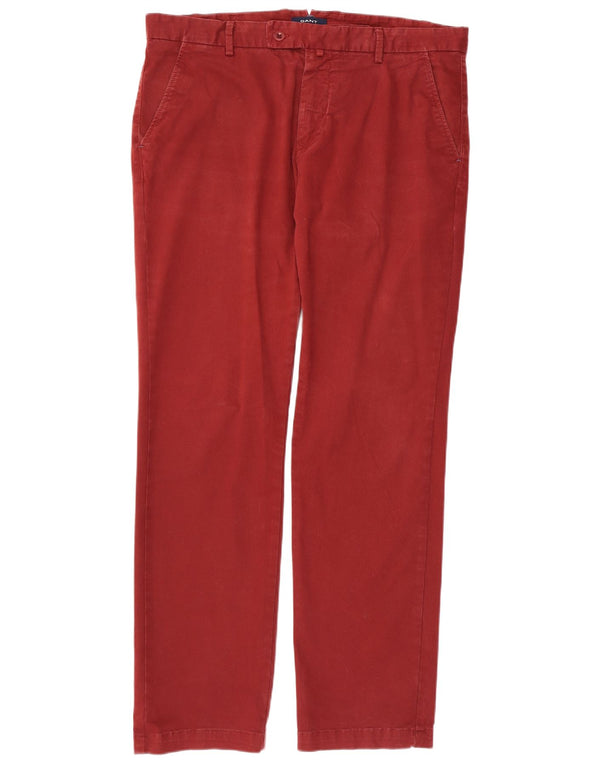 Gant Herren Soho Chinohose mit niedriger Taille, W36 L32, rote Baumwolle