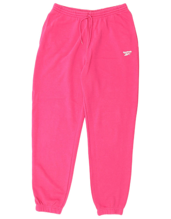 Reebok Damen Trainingshose Jogger UK 14 Mittelrosa Baumwolle
