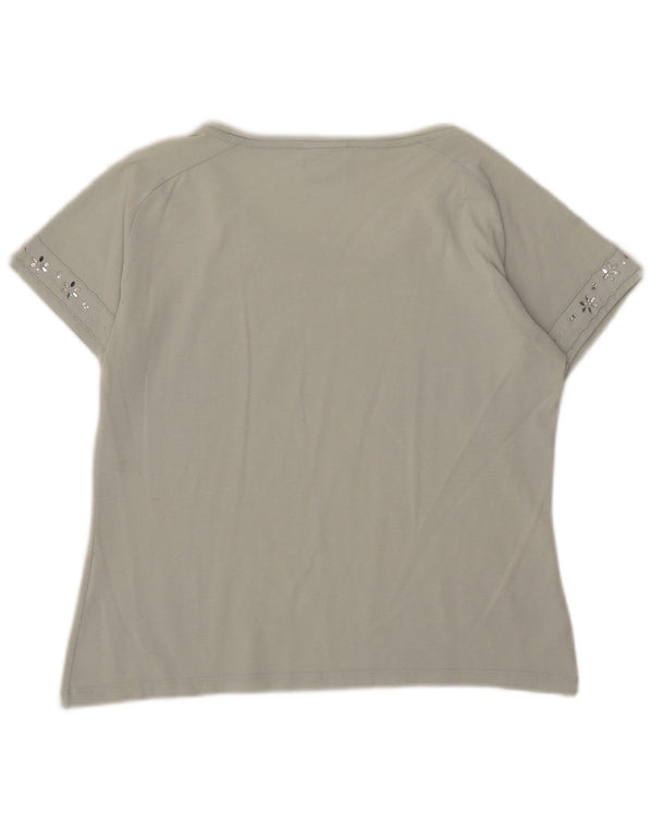Champion Damen Easy Fit T-Shirt Top UK 14 Mittelgrün