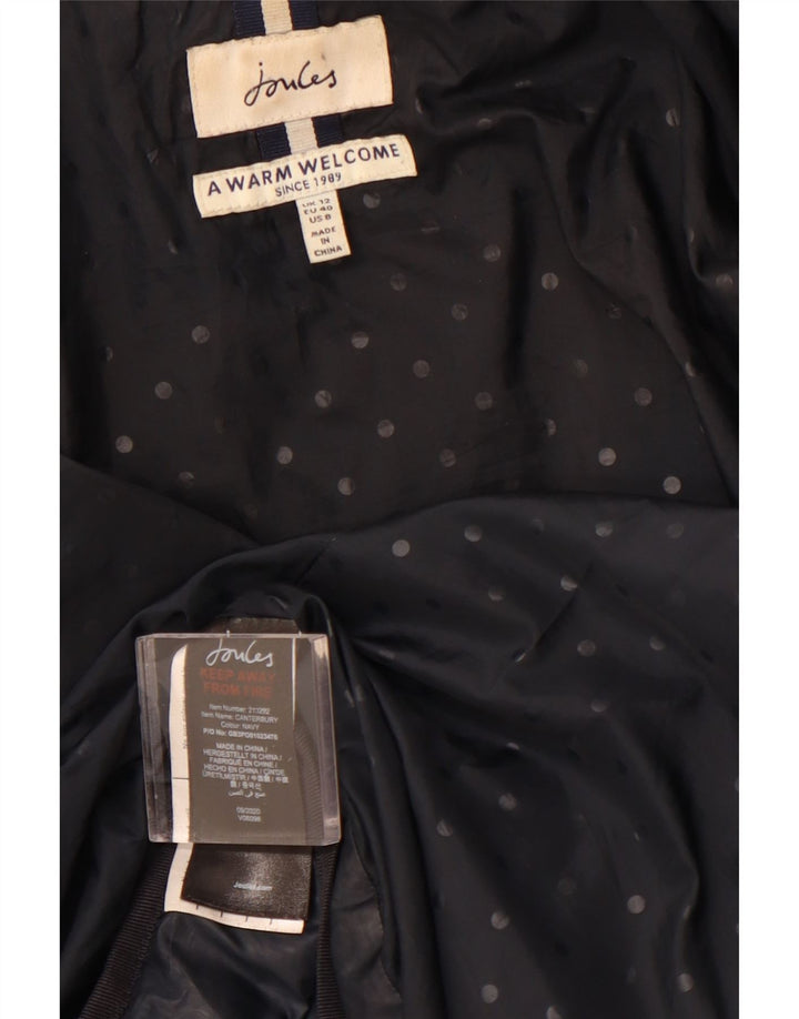 JOULES Damen Wattierte Jacke UK 12 Medium Schwarz Polyester