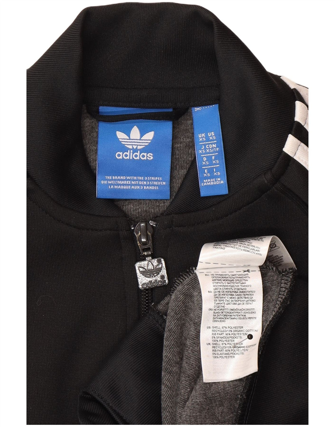 Adidas Damen Trainingsanzug Top Jacke UK 6 XS Schwarz