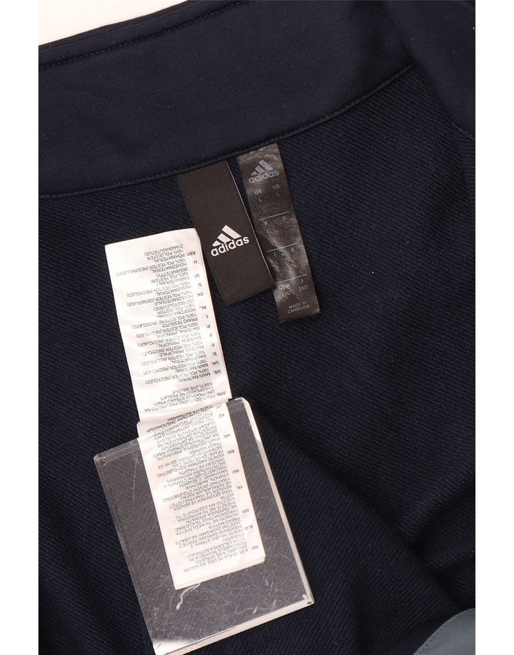 Adidas Herren Aeroready-Trainingsanzug-Top-Jacke, groß, Marineblau, Farbblock