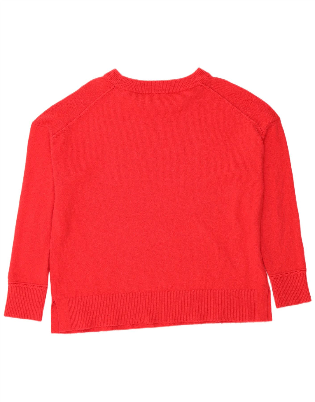 TOMMY HILFIGER Womens Crew Neck Jumper Sweater UK 16 Large Red Wool