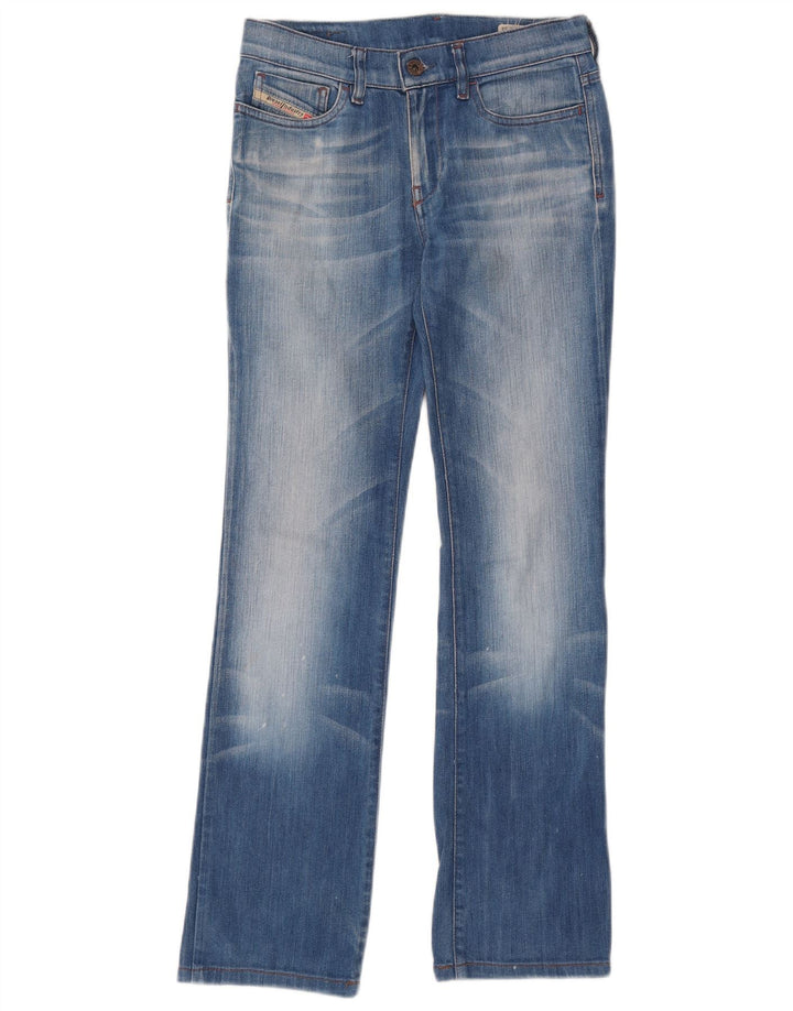 Diesel Damen Bootzee Slim Bootcut Jeans W25 L30 Blaue Baumwolle