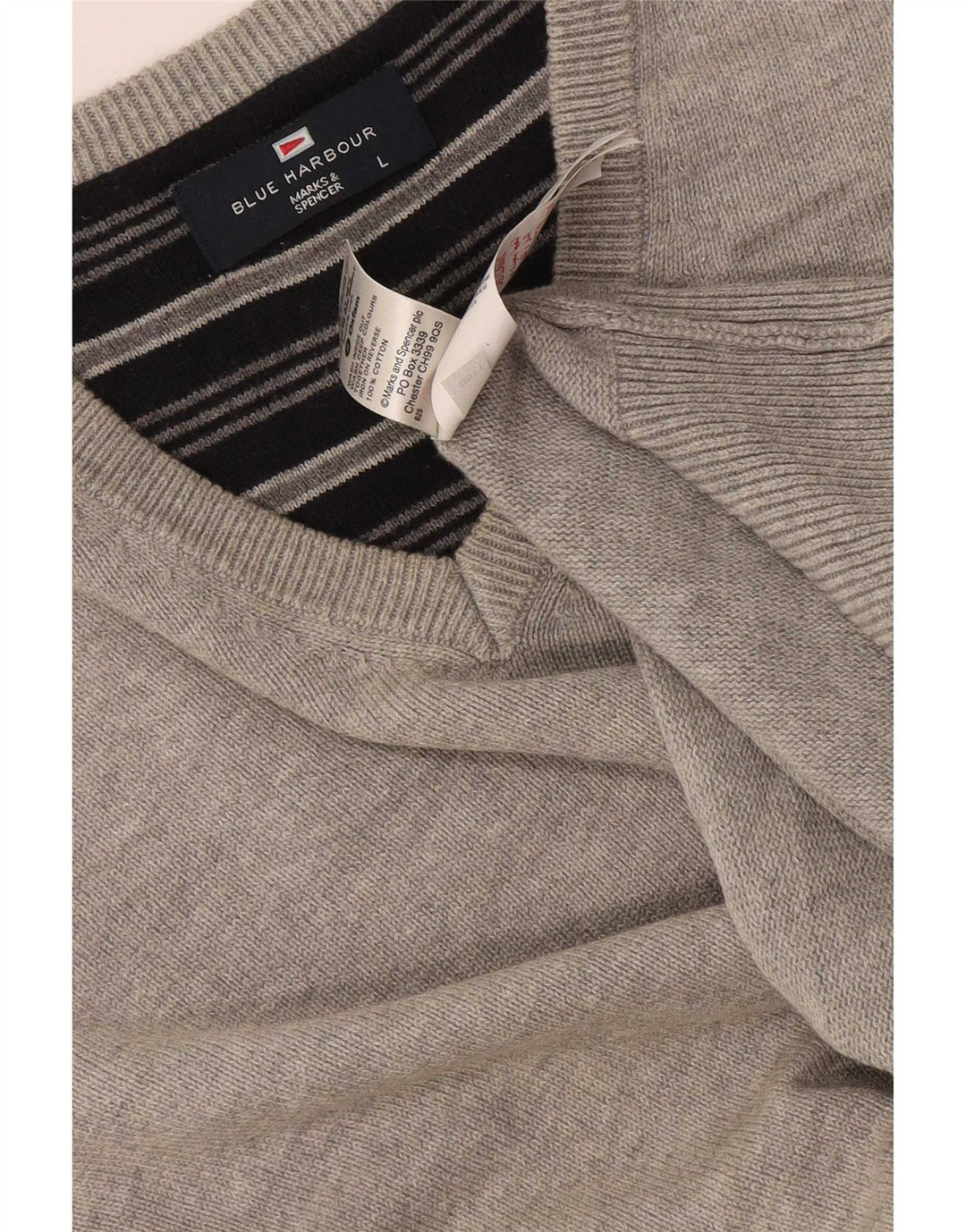 Marks & Spencer Mens Blue Harbour Vest Tank Top Large Grey Flecked Cotton