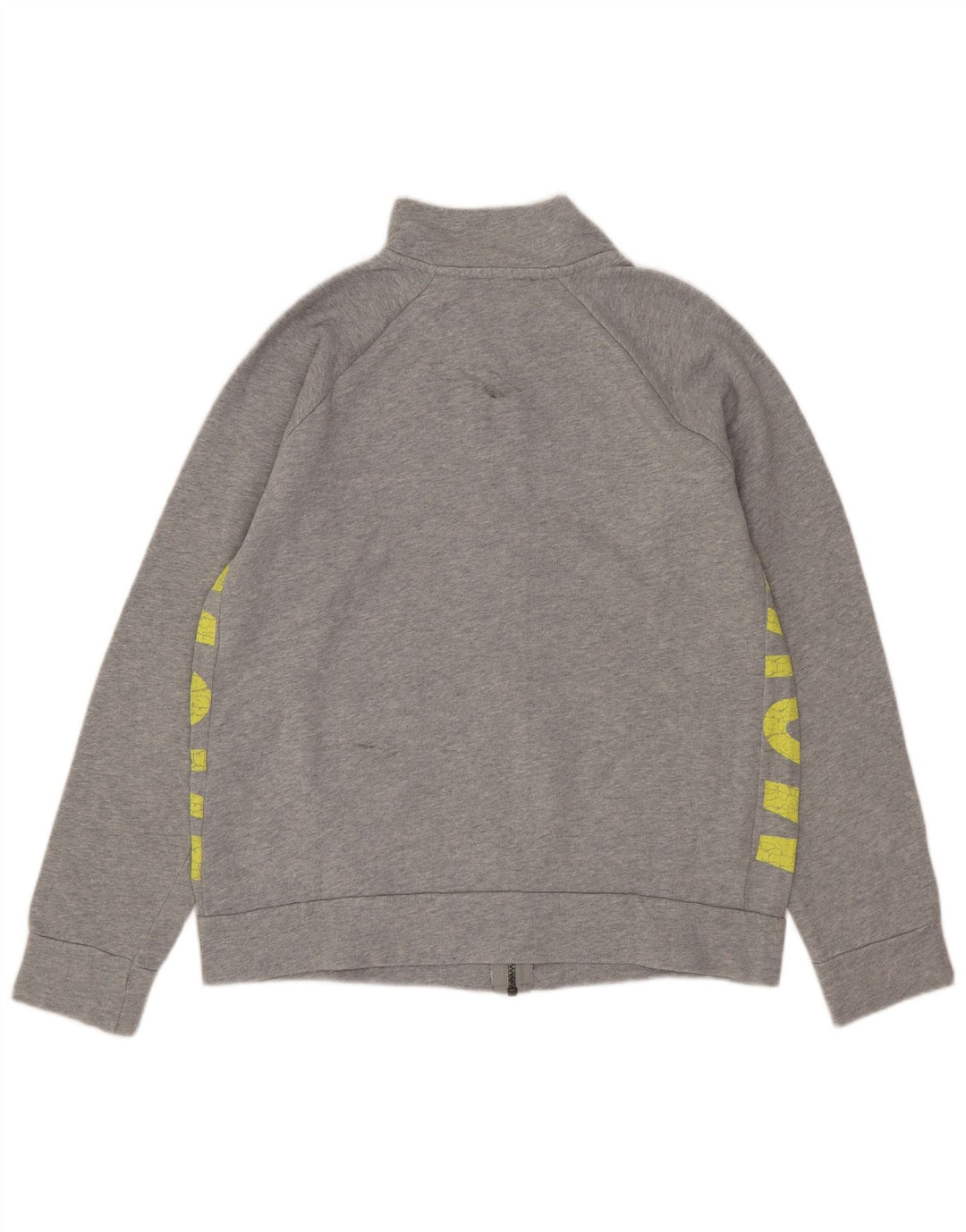 Benetton Jungen-Trainingsanzugoberteil mit Grafik, 11–12 Jahre, 2XL, grau meliert