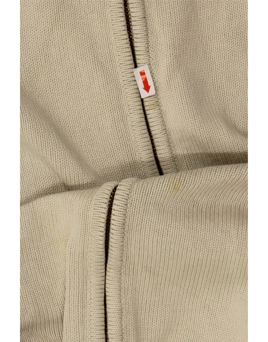 Zara Herren-Cardigan-Pullover XL aus weißer Baumwolle