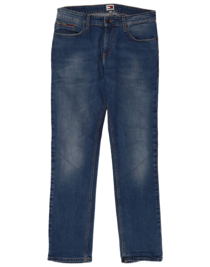 Tommy Hilfiger Herren Slim Jeans W32 L32 Blaue Baumwolle