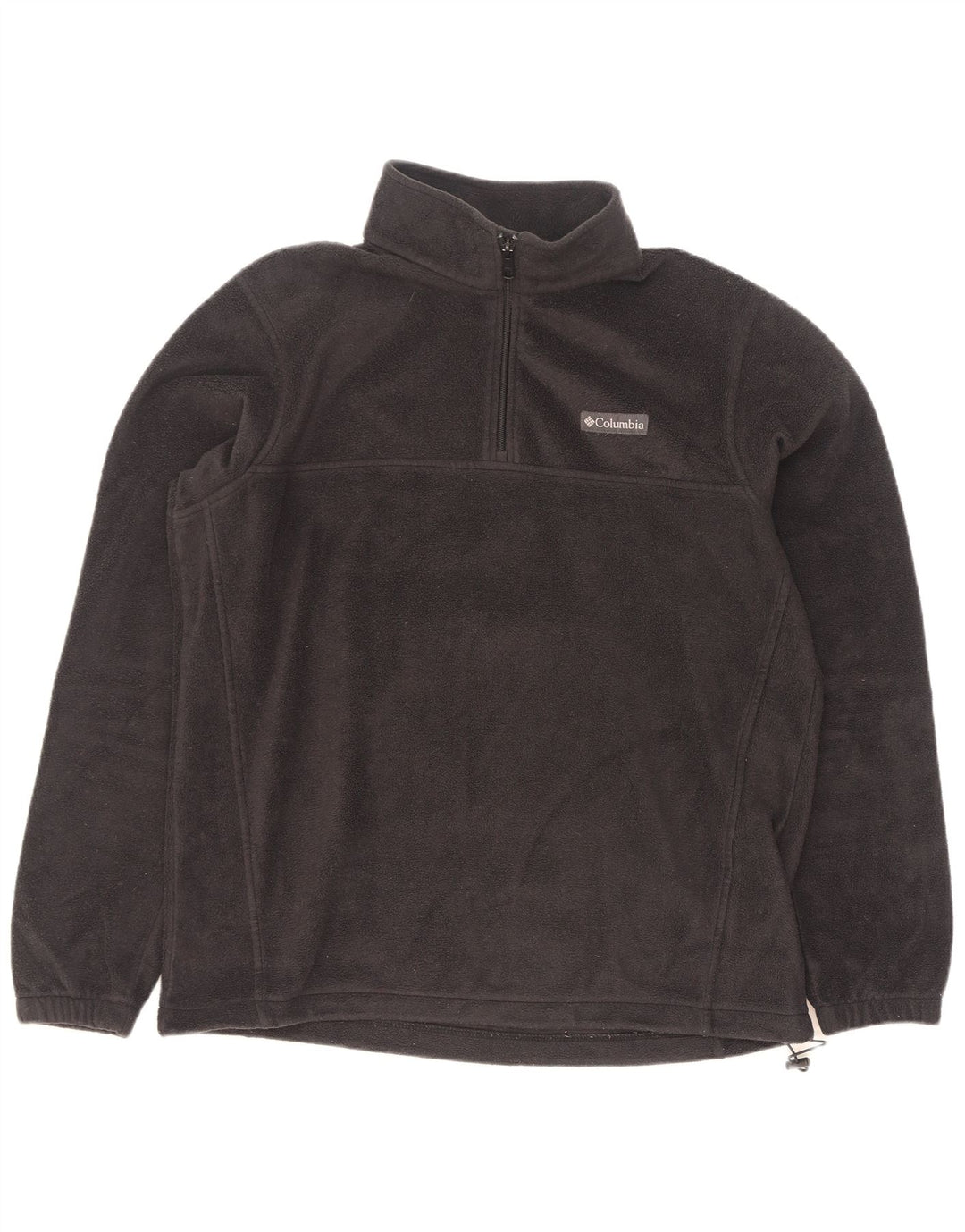 Columbia Herren-Fleecepullover mit Reißverschluss am Hals, groß, aus schwarzem Polyester