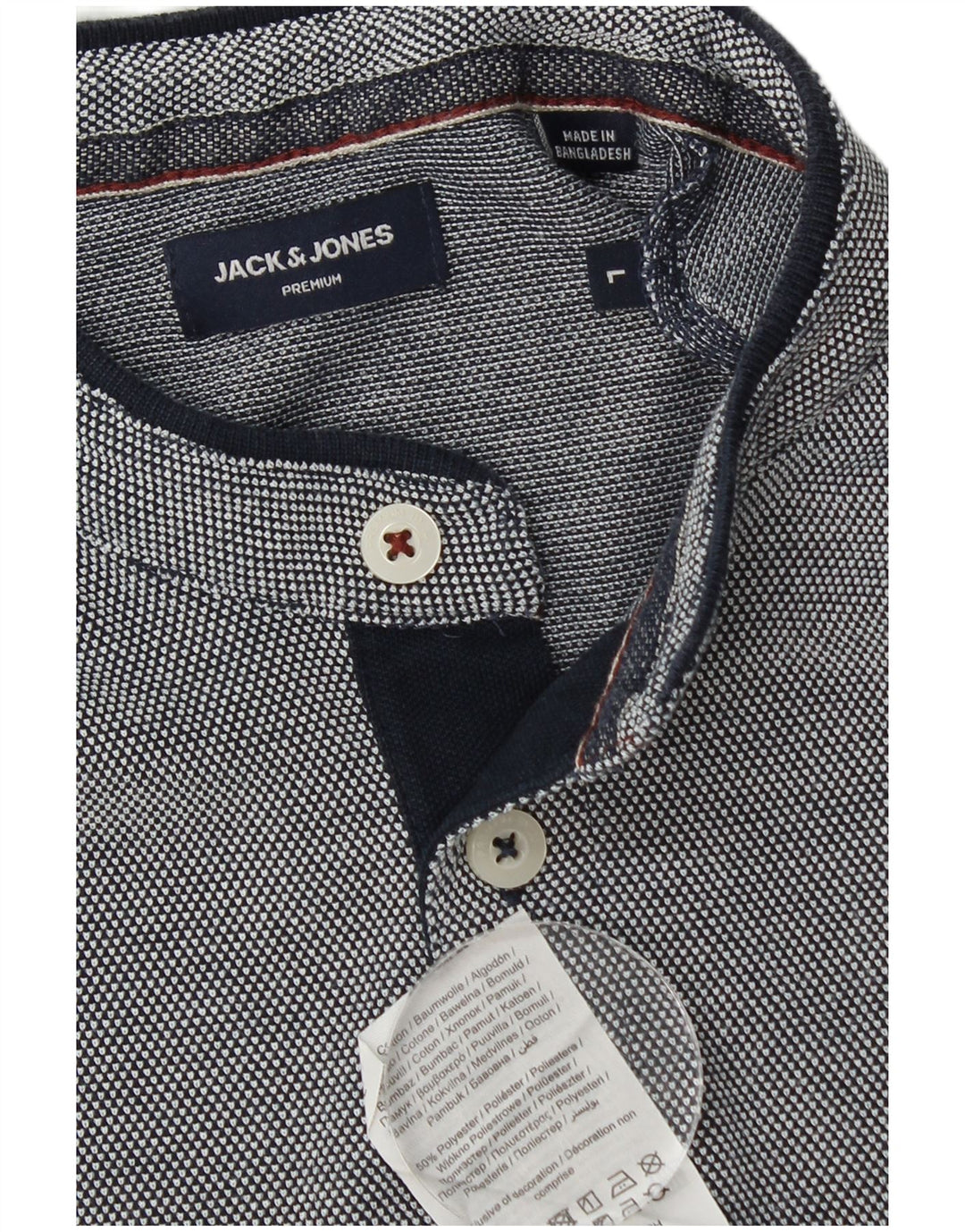 Jack & Jones Herren-Poloshirt, groß, marineblau, Baumwolle