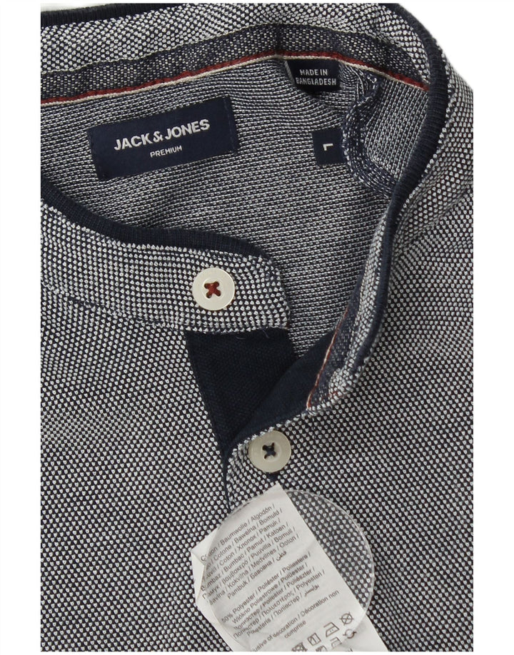 Jack & Jones Herren-Poloshirt, groß, marineblau, Baumwolle