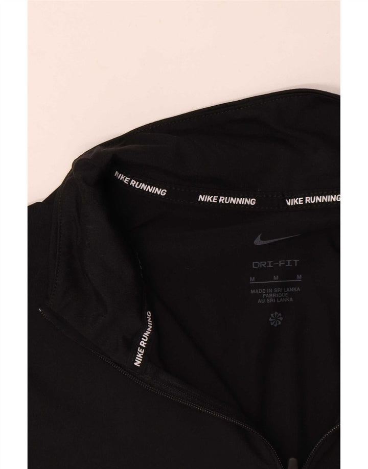 Nike Herren Dri Fit Pullover-Trainingsanzugoberteil mit Reißverschluss, Mittelschwarzes Polyester