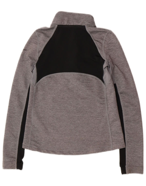 Nike Pullover-Trainingsoberteil für Mädchen, 10–11 Jahre, mittelgrau, Farbblock