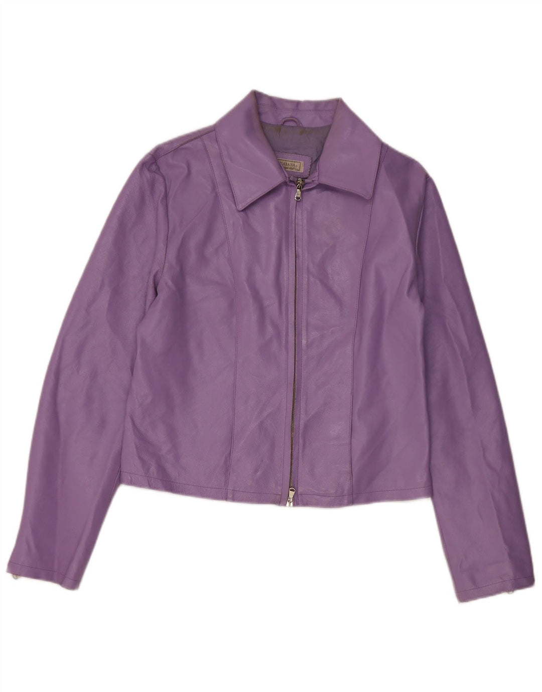 Habana Damen Lederjacke UK 10 Small Lila Leder