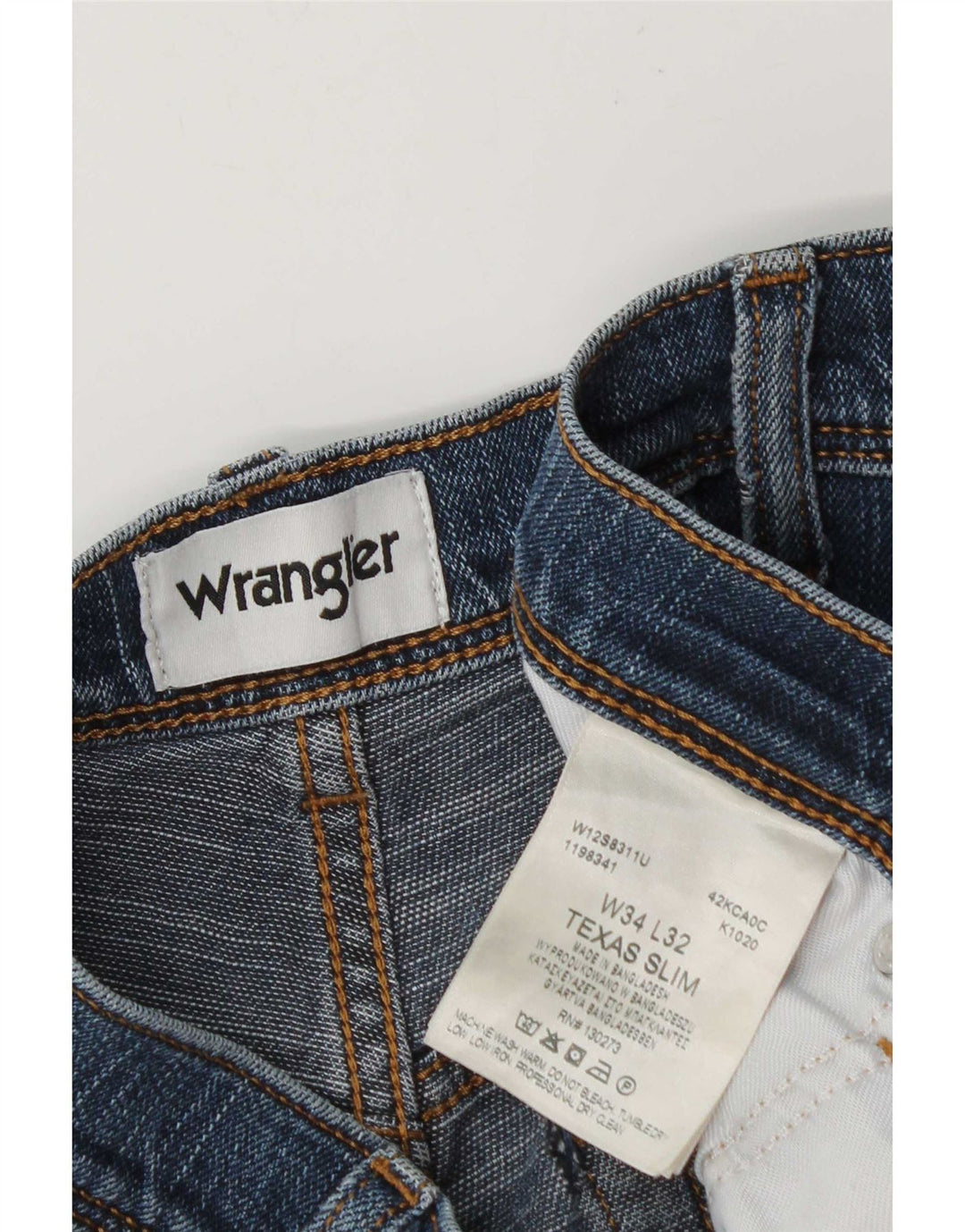 Wrangler Herren Slim Jeans W34 L32 Blaue Baumwolle