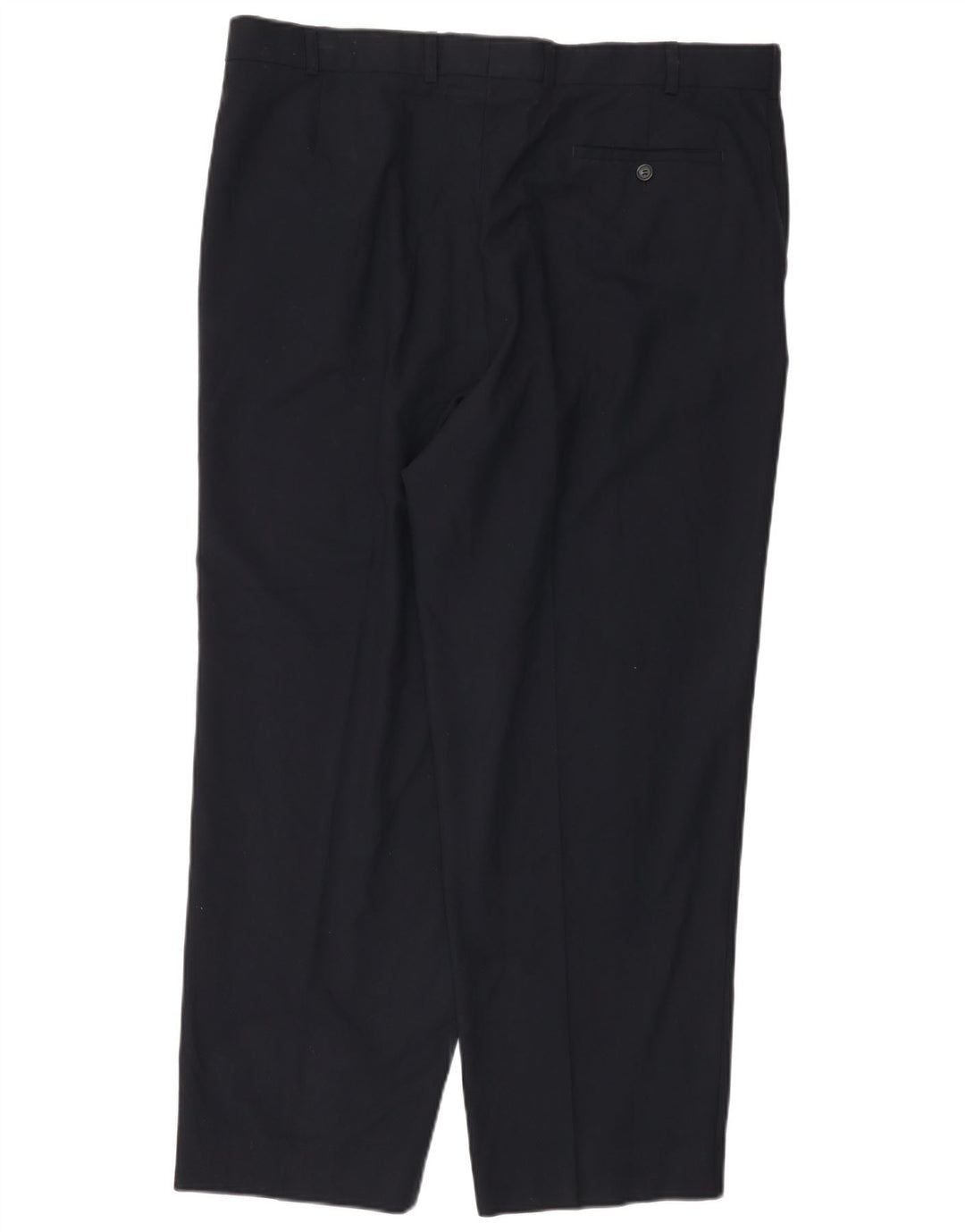 Gerade Herren-Anzughose von Marks & Spencer, W40, L29, marineblaues Polyester