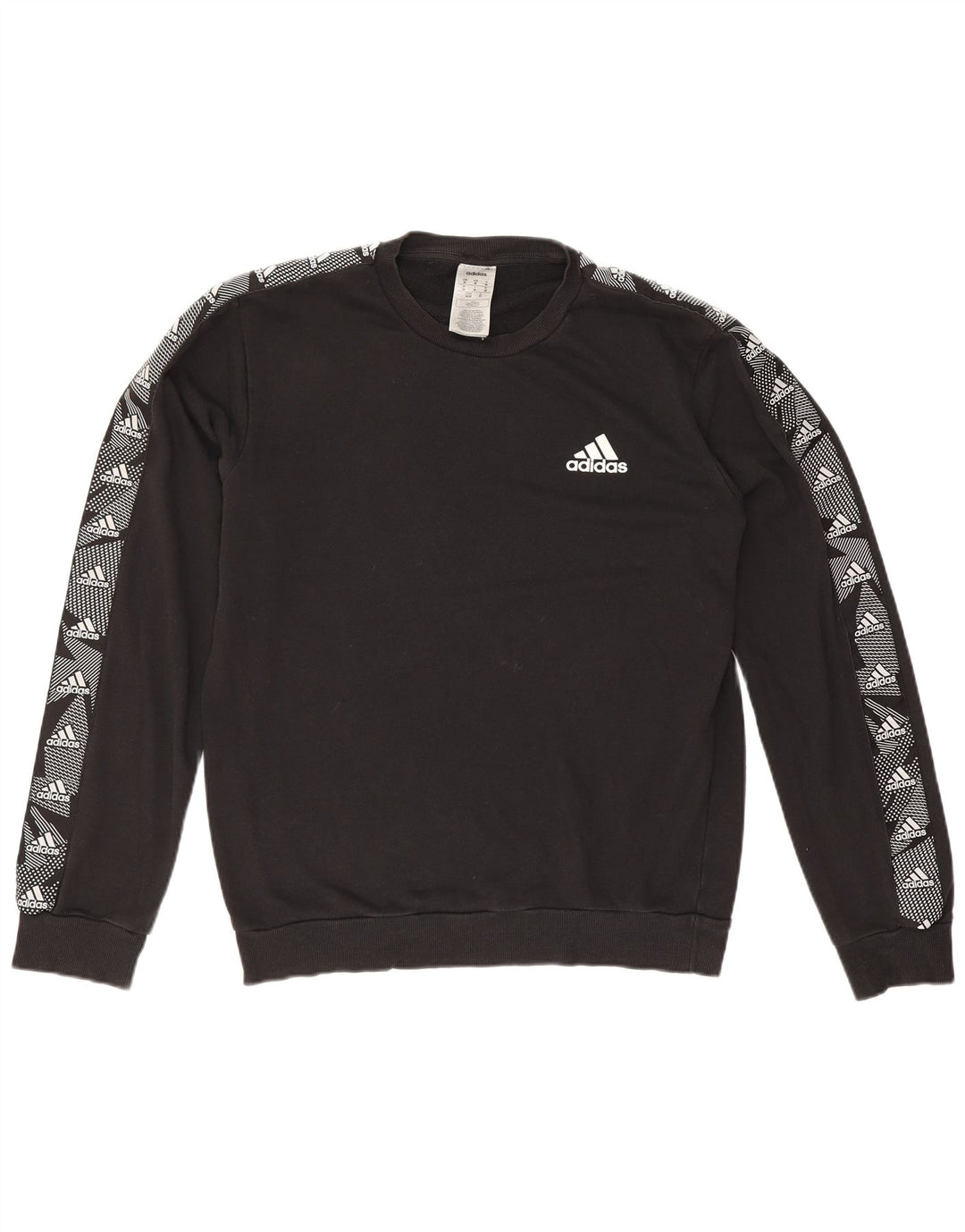 Adidas Herren Grafik-Sweatshirt-Pullover, mittelschwarz, Baumwolle