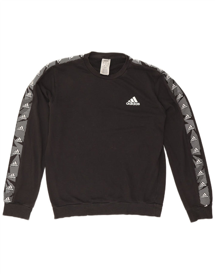 Adidas Herren Grafik-Sweatshirt-Pullover, mittelschwarz, Baumwolle