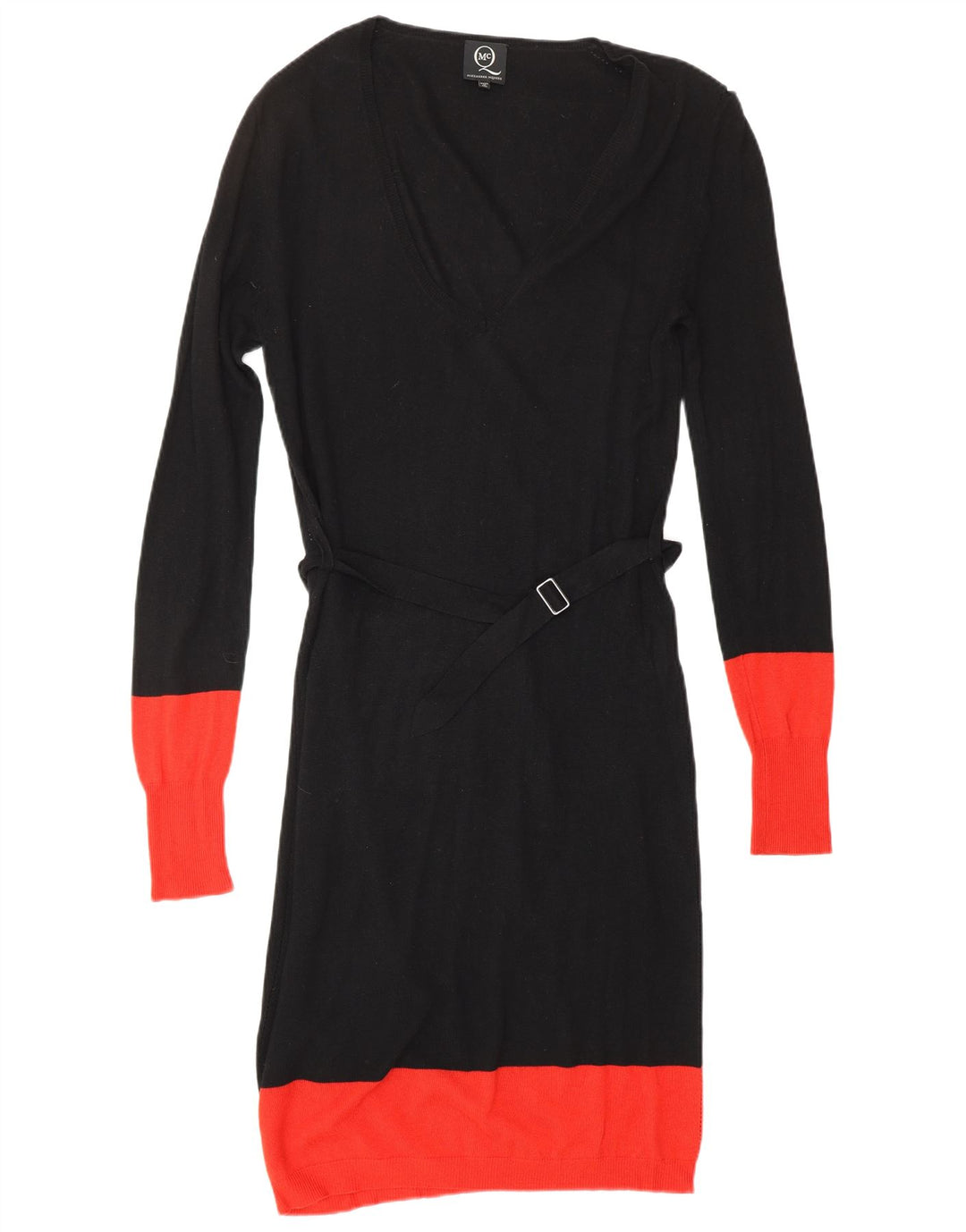 ALEXANDER MCQUEEN Damen Pulloverkleid IT 42 Medium Schwarz Viskose Designer