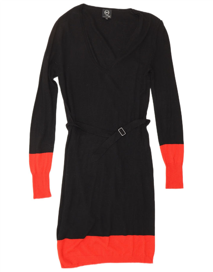 ALEXANDER MCQUEEN Damen Pulloverkleid IT 42 Medium Schwarz Viskose Designer