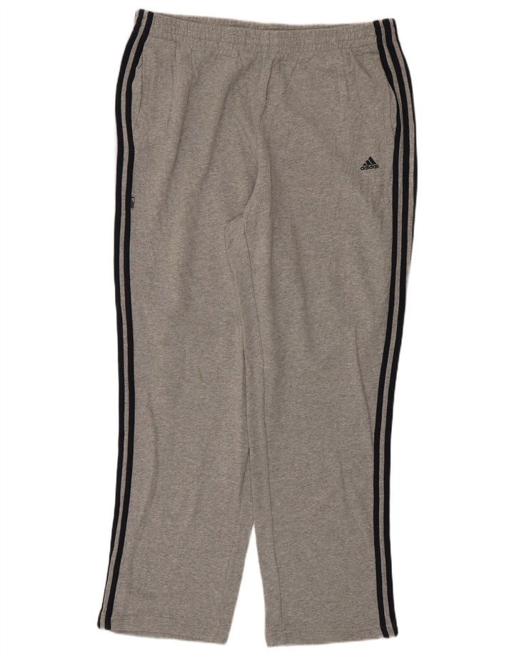 Adidas Herren-Trainingshose 2XL, grau gefleckte Baumwolle
