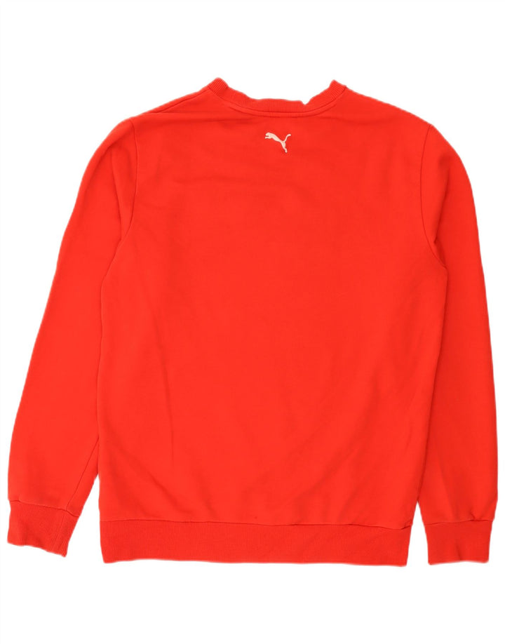 Puma Herren Grafik-Sweatshirt-Pullover aus mittelroter Baumwolle
