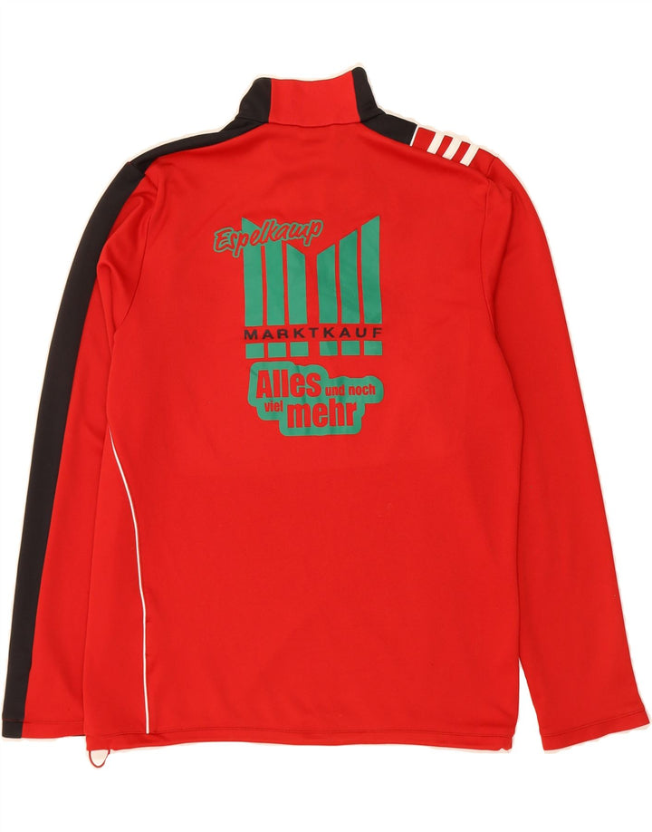 ADIDAS Mens Graphic Pullover Tracksuit Top UK 40/42 Medium Red Vintage Adidas and Second-Hand Adidas from Messina Hembry 