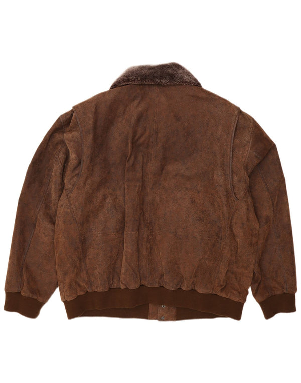 Maddox Herren Lederjacke UK 52 6XL Braunes Leder