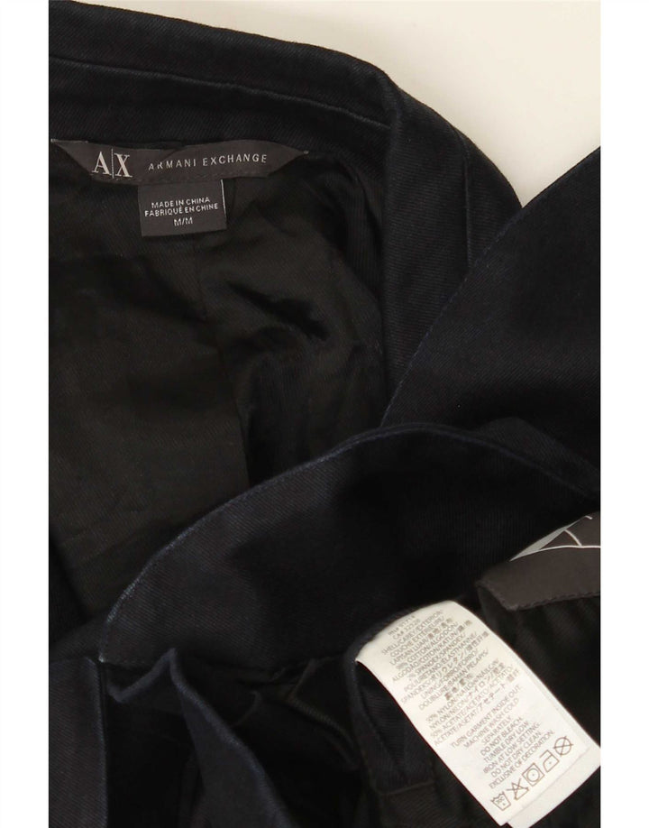 Armani Exchange Herren-Blazer mit 2 Knöpfen, UK 38, mittelmarineblaue Baumwolle