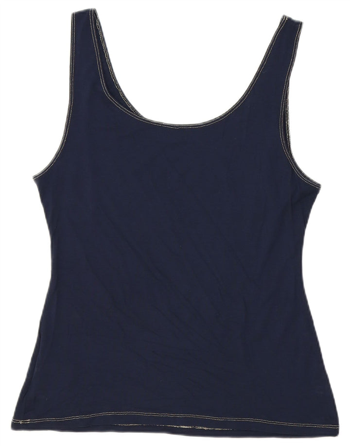 Roccobarocco Damen Crop Graphic Vest Top IT 50 XL Marineblau