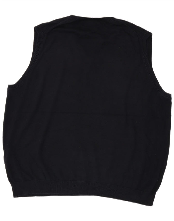Gant Herren Weste Tank Top 4XL Marineblau Baumwolle