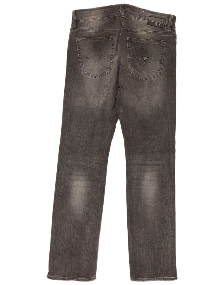 Guess Herren Angels Slim Jeans W30 L32 Graue Baumwolle