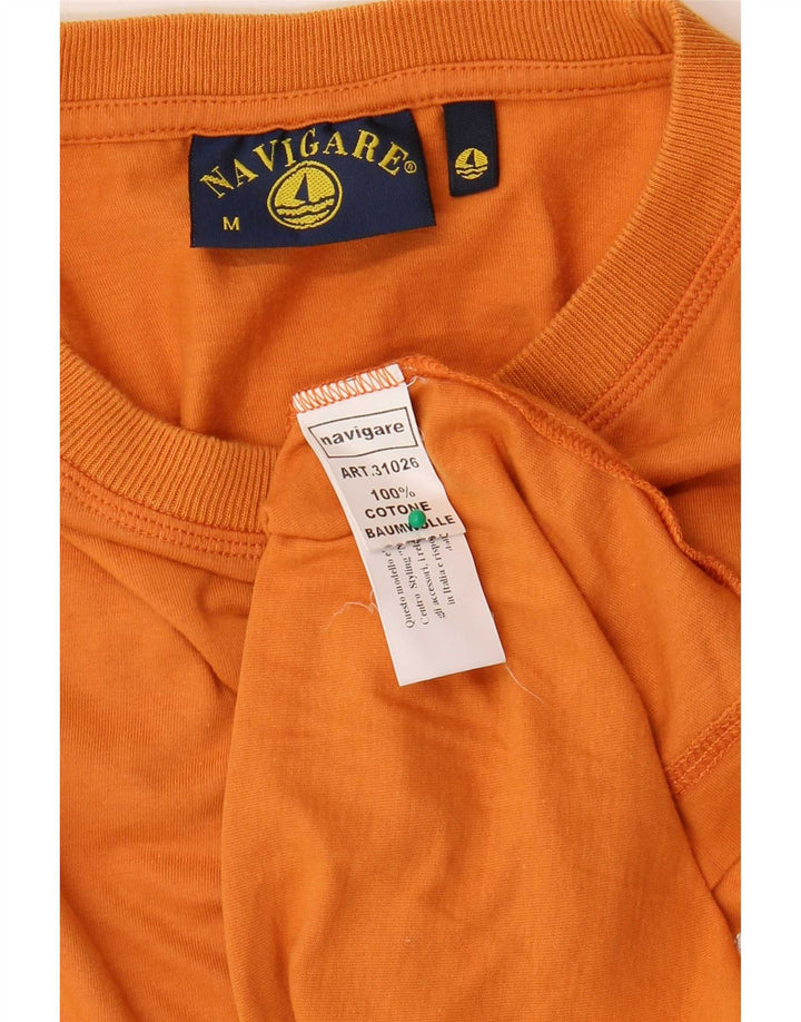 Navigare Herren T-Shirt Top Mittelorange Baumwolle