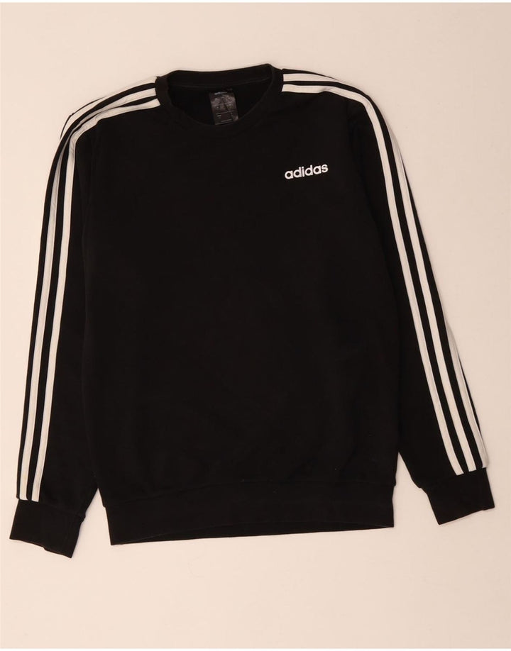 ADIDAS Herren Sweatshirt Pullover Small Schwarz Baumwolle