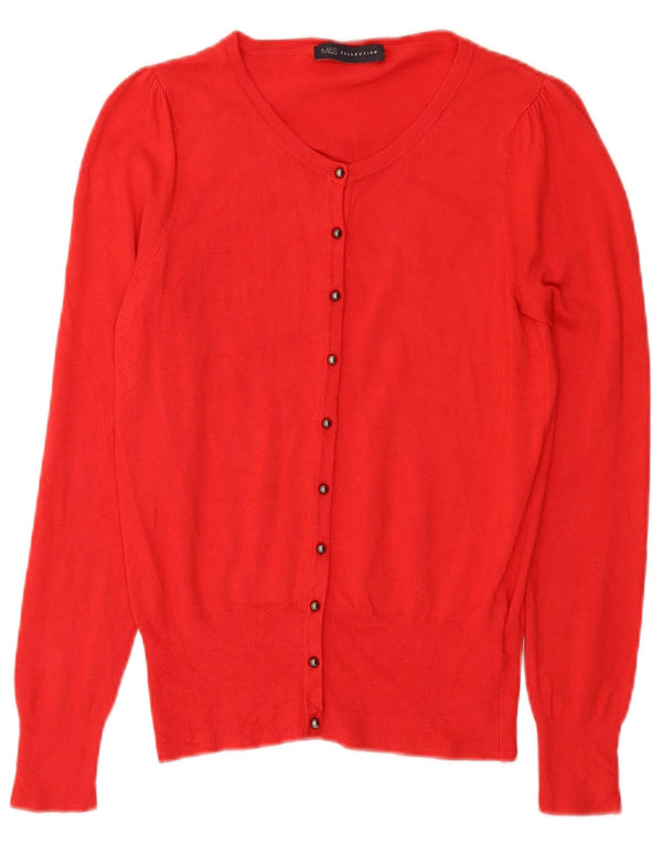 Marks & Spencer Damen-Cardigan-Pullover UK 8 Small Rote Viskose