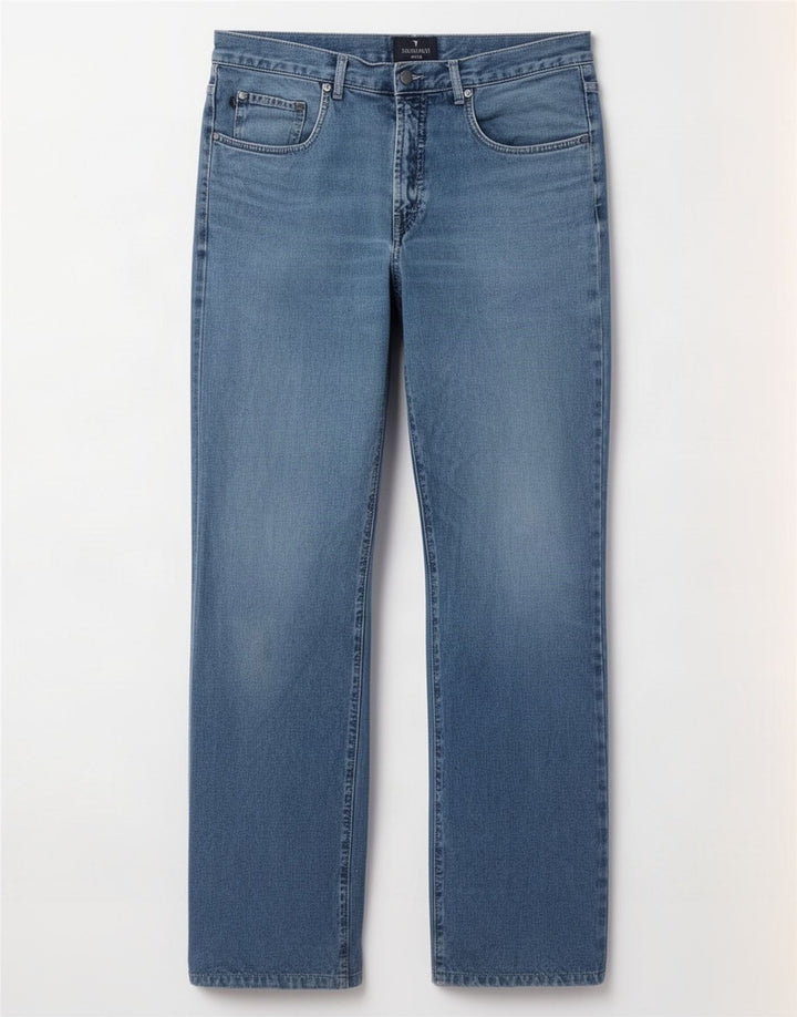 Trussardi Herren Straight Jeans W34 L32 Blau