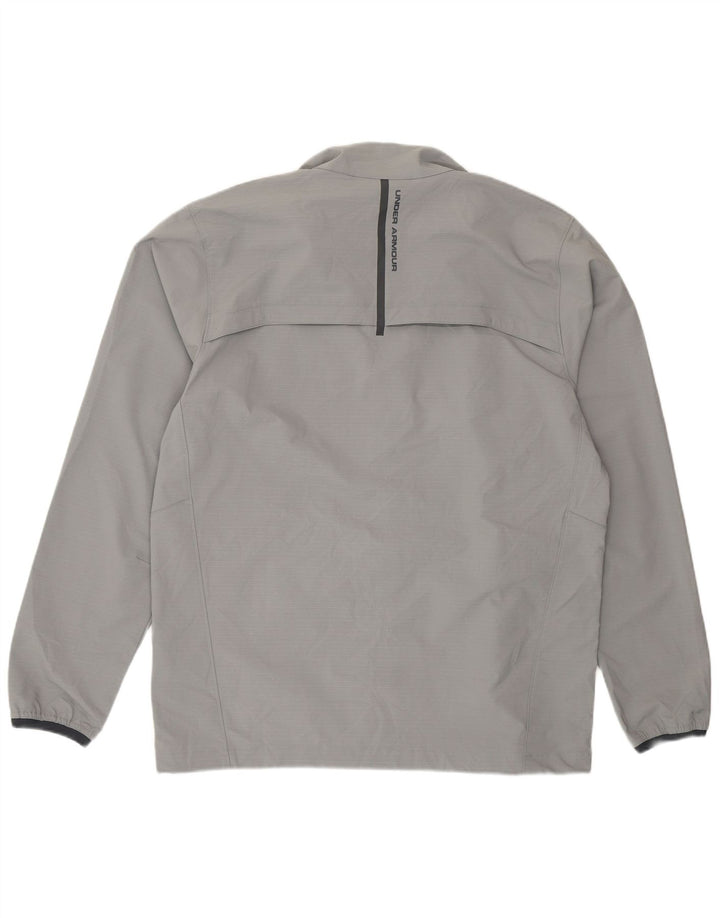 Under Armour Herren-Trainingsanzugoberteil mit lockerer Passform, großes graues Polyester