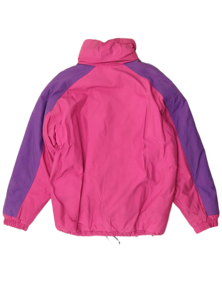 Colle Herren-Skijacke mit Kapuze IT 48 Mittelrosa Colourblock-Nylon