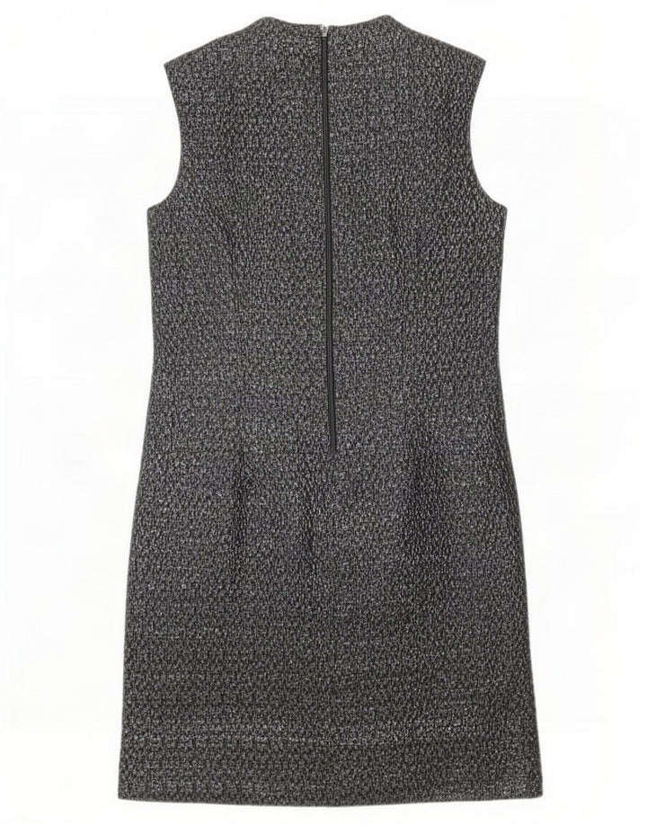 Vintage Damen Ärmelloses Etuikleid UK 12 Medium Schwarz