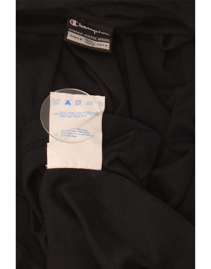 Champion Herren Rollkragenoberteil Langarm XL Schwarz Baumwolle