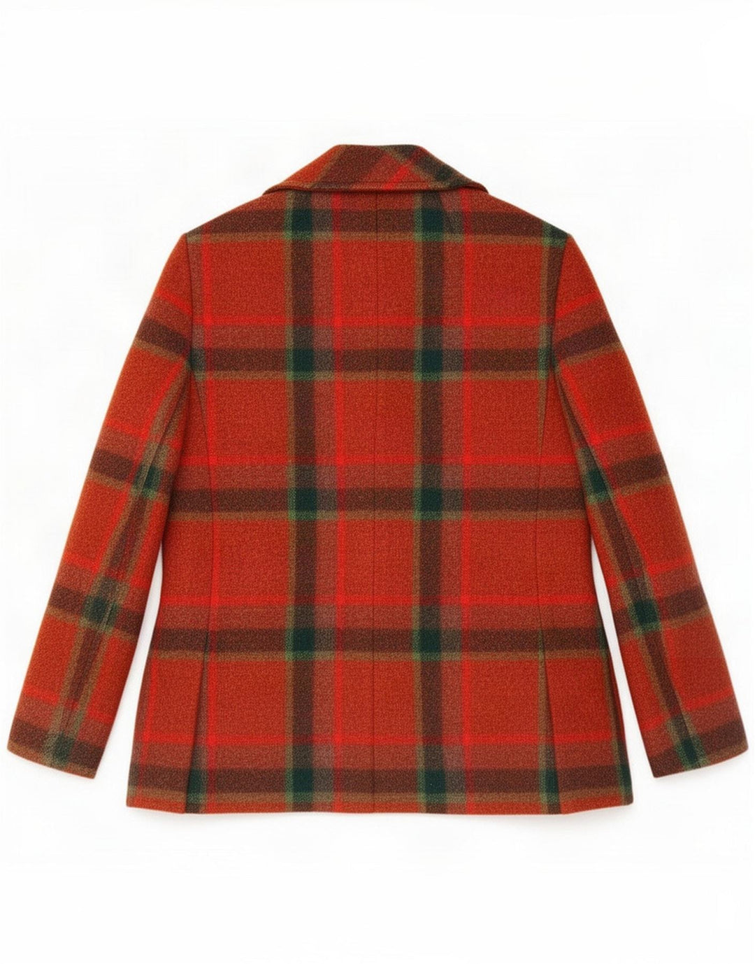 Stylbert Damen 3-Knopf-Blazerjacke IT 44 Mittelrot kariert